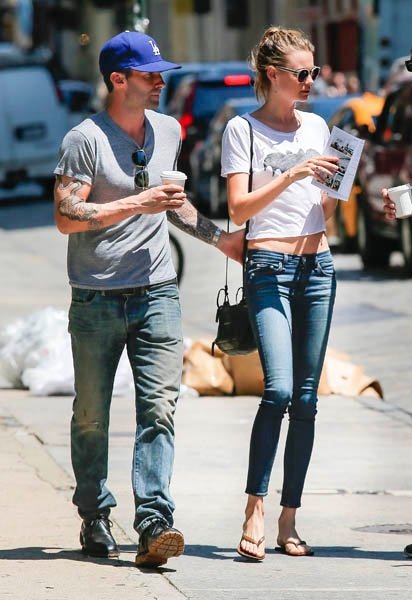 51167805 Musician Adam Levine and fiance Behati Prinsloo out apartment hunting in New York City, New York on July 29, 2013. FameFlynet, Inc - Beverly Hills, CA, USA - +1 (818) 307-4813