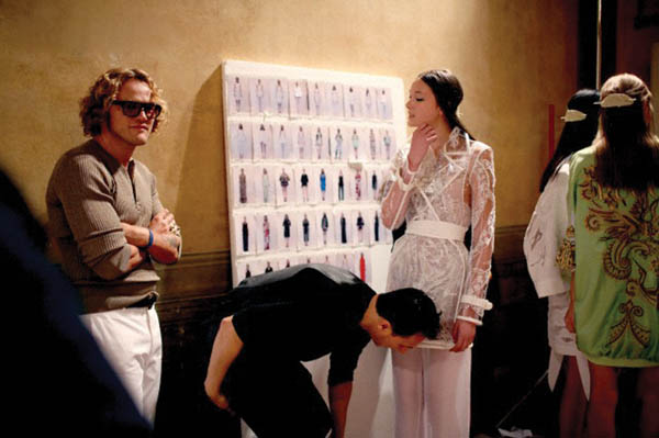 22 Sep 2012, Milan, Italy --- Designer Peter Dundas backstage at Emilio Pucci's spring 2013 runway show. --- Image by © Fairchild Photo Service/CondÈ Nast/Corbis