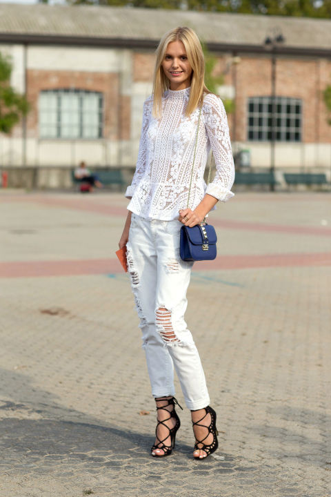 kışın beyaz denim nasıl giyilir