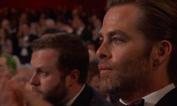 CHRIS PINE CRIES MANLY TEARS