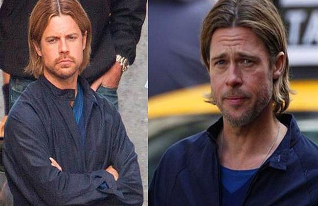 1. Brad Pitt ve İkiz Dublörü Domonkos Pardanyi (World War Z)