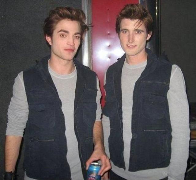 7. Rob Pattinson ve İkiz Dublörü Paul Darnell (Twilight)