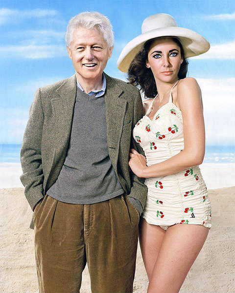 Bill Clinton ve Liz Taylor