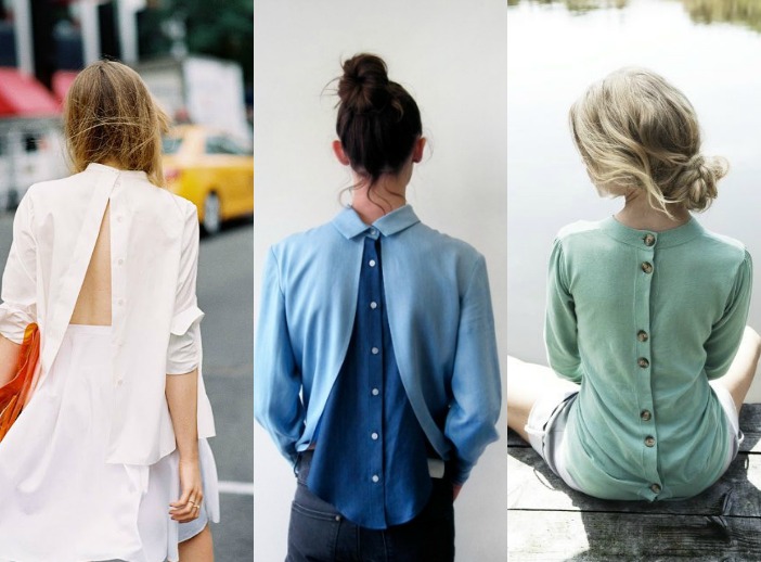 arkadan bağlanan gömlek