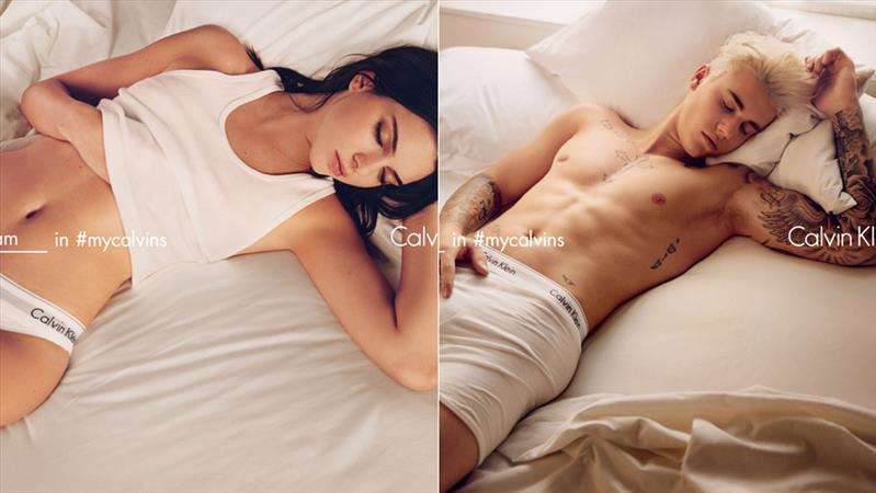 KENDALL JENNER VE JUSTIN BIEBER CALVIN KLEIN KAMPANYASINDA (2