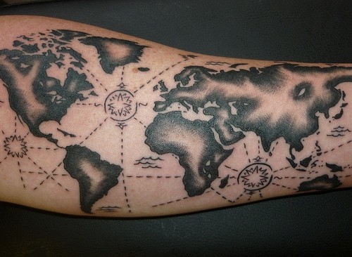 ÖZGÜR RUHLU DÖVME MERAKLILARI İÇİN 25 HARİTA DÖVMESİ (1)