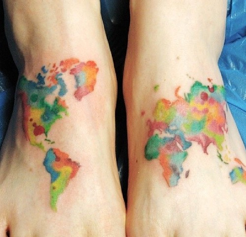 ÖZGÜR RUHLU DÖVME MERAKLILARI İÇİN 25 HARİTA DÖVMESİ (23)