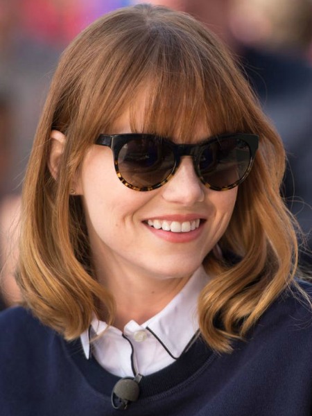 omuz hizasında saç kesimleri