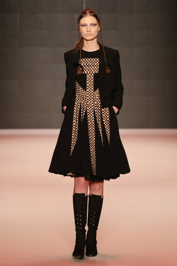 "ISTANBUL, TURKEY - MARCH 15:  A model walks the runway at the Bora Aksu show during the Mercedes-Benz Fashion Week Istanbul Autumn/Winter 2016 at Zorlu Center on March 15, 2016 in Istanbul, Turkey.  (Photo by Andreas Rentz/Getty Images for IMG)"