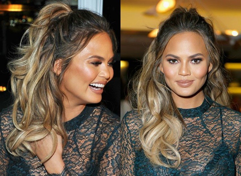 CHRISSY TEIGEN'IN İMZASI HALİNE GELEN SAÇ MODELLERİ mk