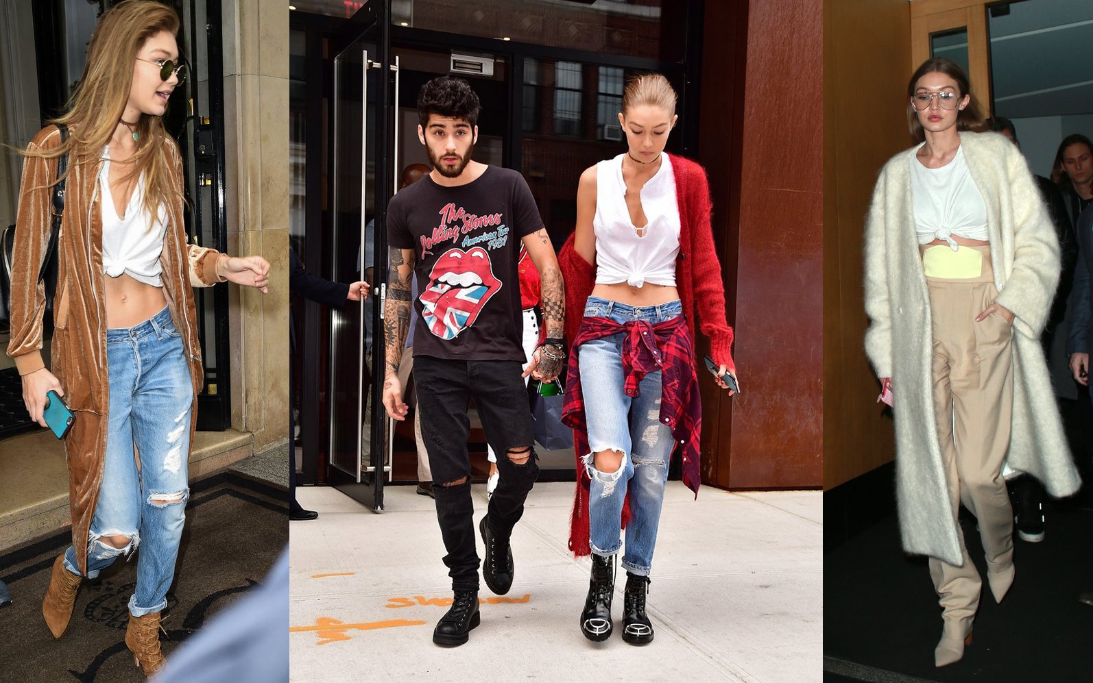 GIGI HADID'DEN KIVRILMIŞ TİŞÖRT İÇİN KOMBİN TAKTİKLERİ (2
