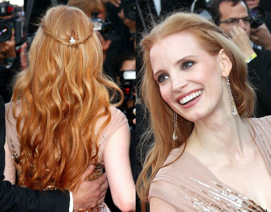 KIRMIZI HALIDAN İLHAMLA ETKİLEYİCİ GELİN SAÇI MODELLERİ 1