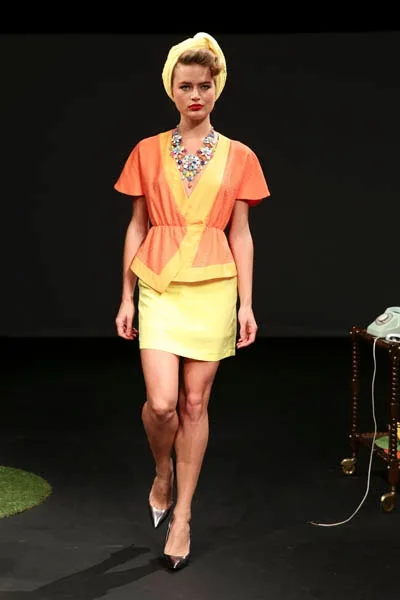 ISTANBUL, TURKEY - OCTOBER 09: A model walks the runway at the Kith & Kin show during Mercedes-Benz Fashion Week Istanbul s/s 2014 presented by American Express on October 9, 2013 in Istanbul, Turkey. (Photo by Vittorio Zunino Celotto/Getty Images for IMG)