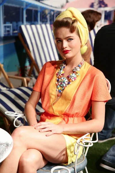 ISTANBUL, TURKEY - OCTOBER 09: A model poses at the Kith & Kin show during Mercedes-Benz Fashion Week Istanbul s/s 2014 presented by American Express on October 9, 2013 in Istanbul, Turkey. (Photo by Vittorio Zunino Celotto/Getty Images for IMG)