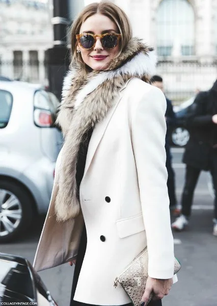 beyaz parçaları kışın giymenin yolu