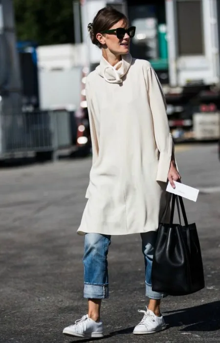 boğazlı kazak ile en şık kombinler 9