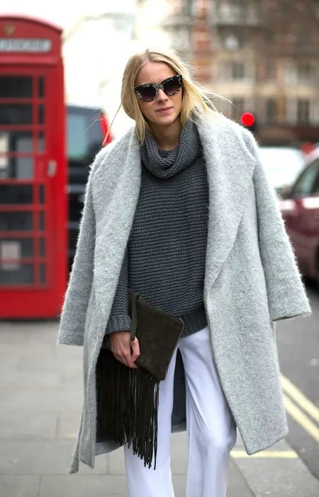 boğazlı kazak ile en şık kombinler hh