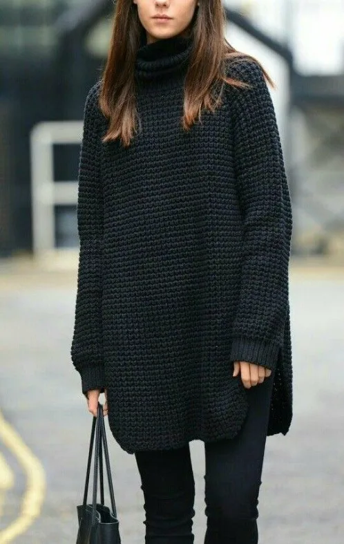 siyah kazak kombin önerileri 12