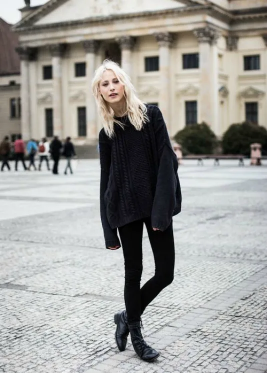 siyah kazak kombin önerileri 135