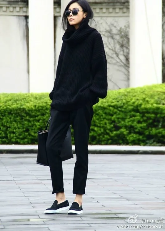 siyah kazak kombin önerileri 15