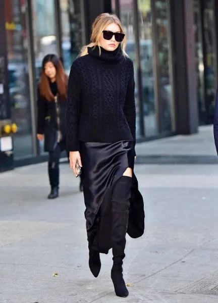 siyah kazak kombin önerileri 2