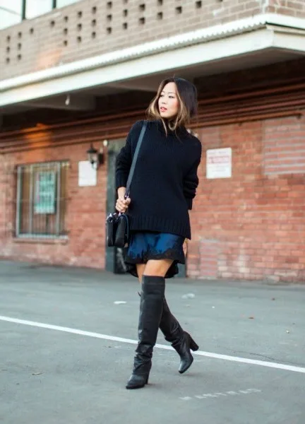 siyah kazak kombin önerileri 5