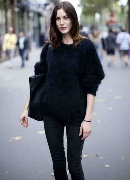 siyah kazak kombin önerileri 6