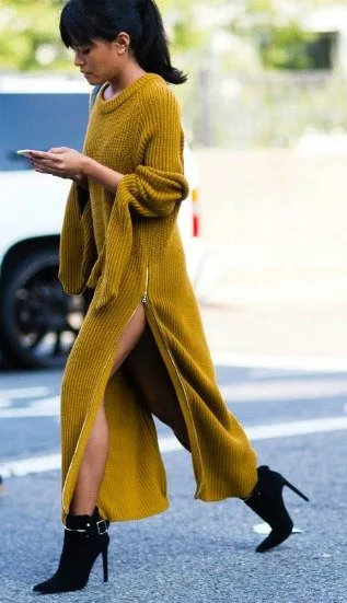 SOĞUK HAVALARA KARŞI EN STİL ÇÖZÜM; ÖRGÜ ELBİSELER 33