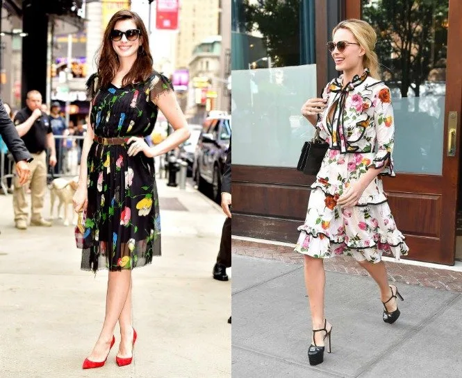 ÇİÇEK DESENLİ ELBİSELER İÇİN ÜNLÜLERDEN İLHAM ALIYORUZ