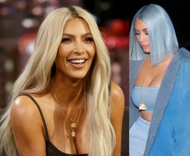 KIM KARDASHIAN’IN BUZ MAVİSİ SAÇLARINA MERHABA DEYİN