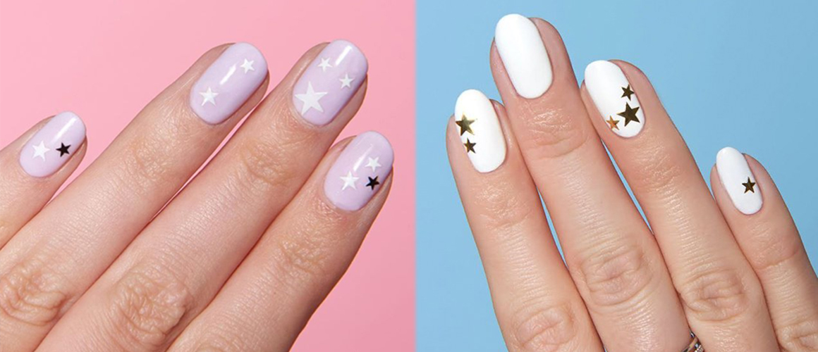 Yaz aylarının nail art trendi yıldızlı tırnaklar