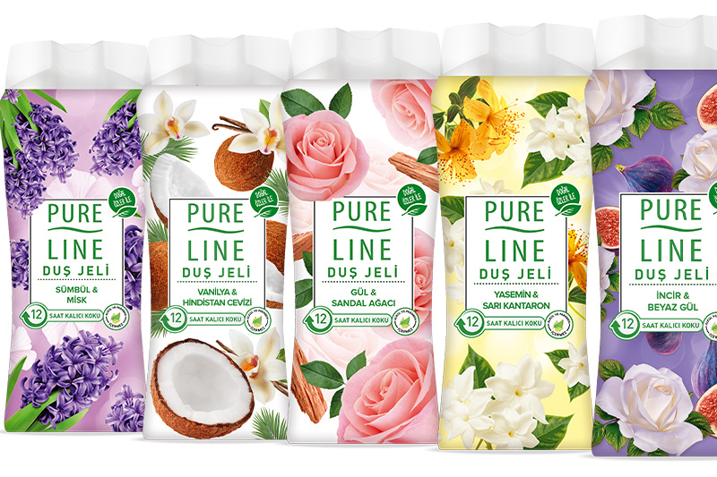 12 Saat Kalıcı Kokusu ile Yeni Pure Line Duş Jelleri!