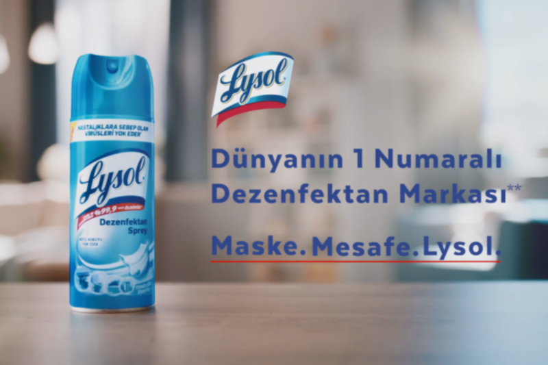 Dünyanın 1 Numaralı Dezenfektan Markası Lysol Şimdi Türkiye’de