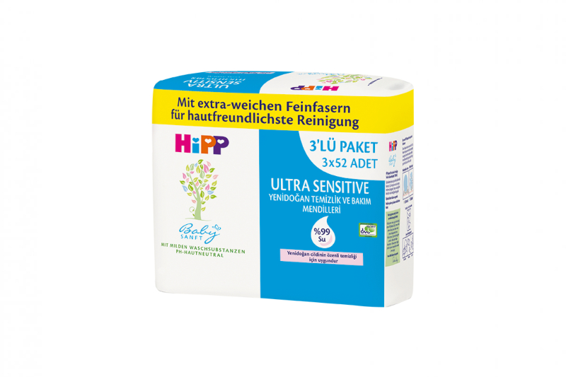 ‘Yok Konsepti’ ile HİPP Babysanft Ultra Sensitive Temizleme ve Bakım Mendilleri