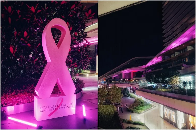 Zorlu AVM, Estée Lauder Şirketleri Pembe Kurdele Hareketi Kapsamında Pembeye Büründü