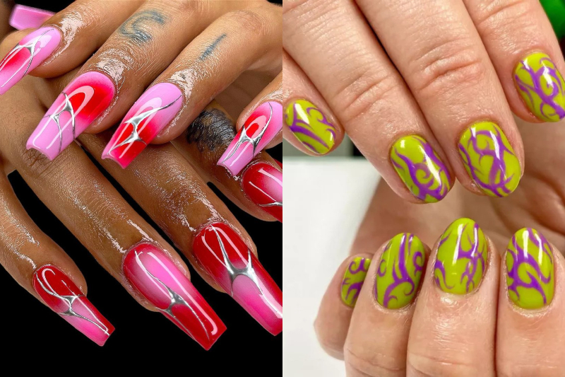 Y2K ilhamlı 10 nail art fikri