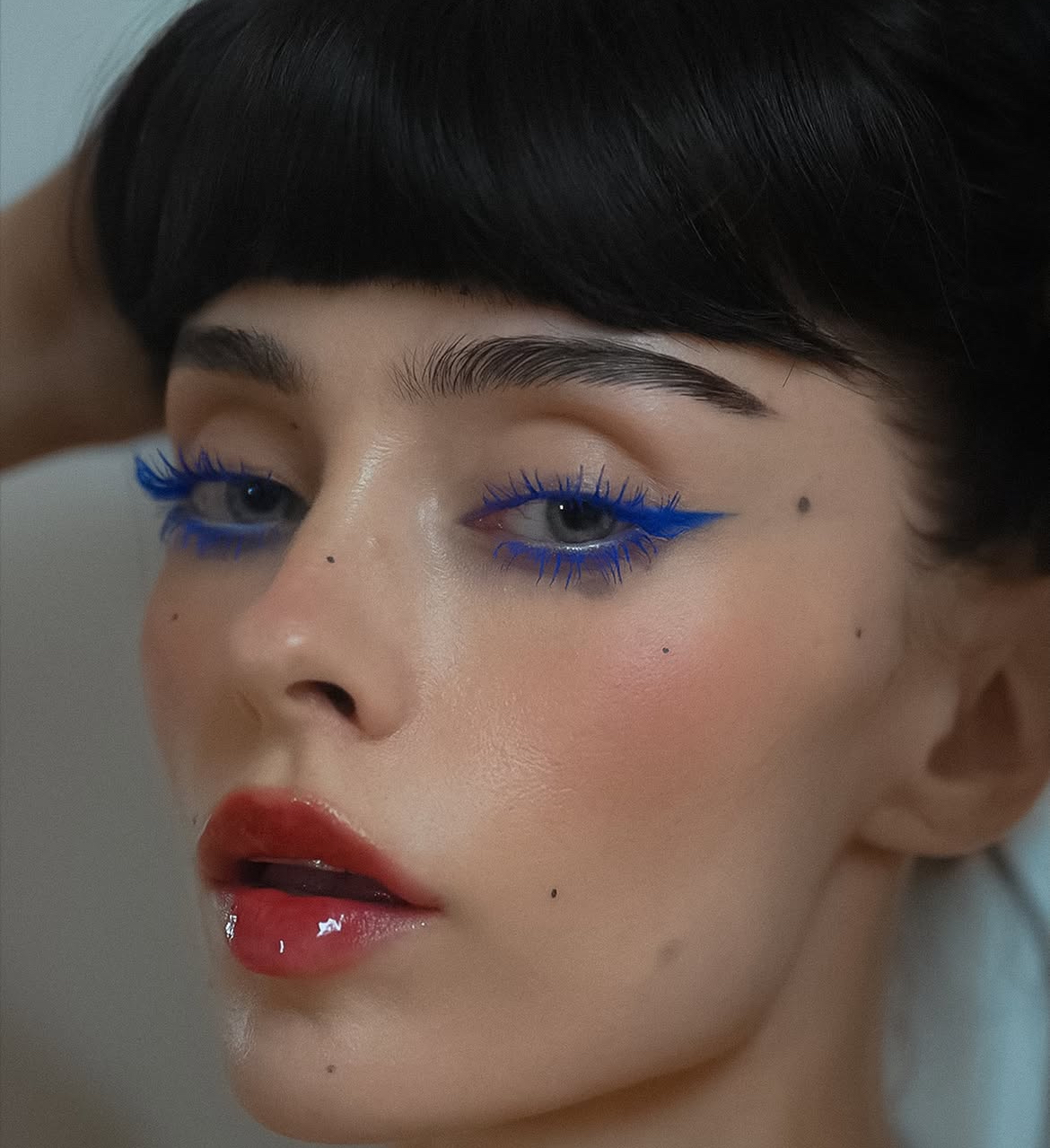 renkli göz makyajı