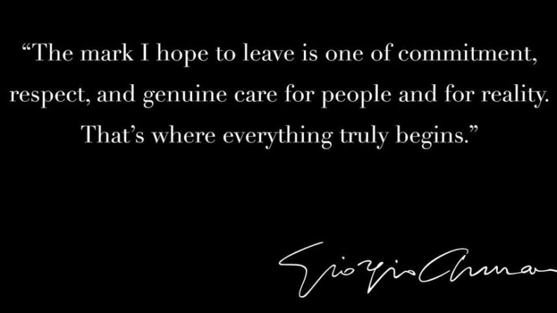 Giorgio Armani’ye veda