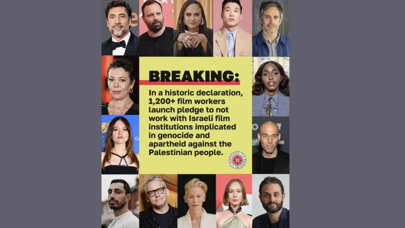Sinema emekçileri Filistin için birleşti: Soykırıma karşı Film Workers for Palestine