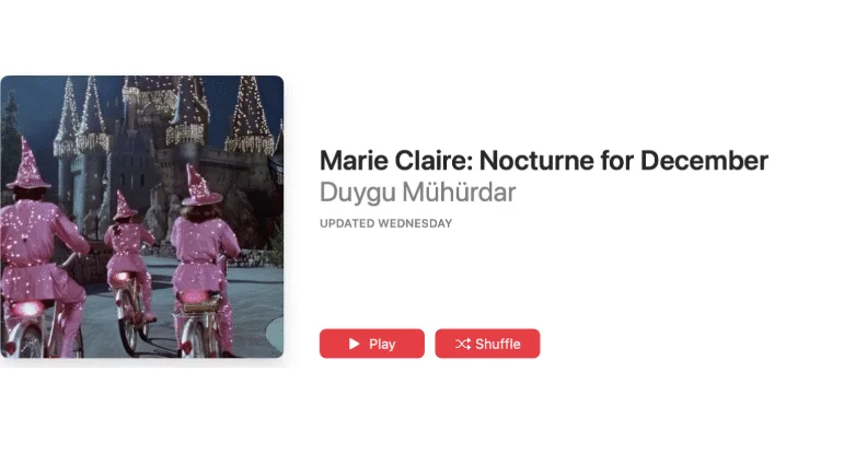 Marie Claire Aralık: Playlist